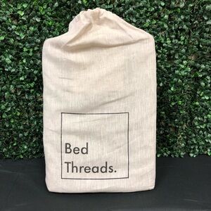 Bed Threads French Flax Linen Flat Sheet Color Mineral Size Twin/Twin XL